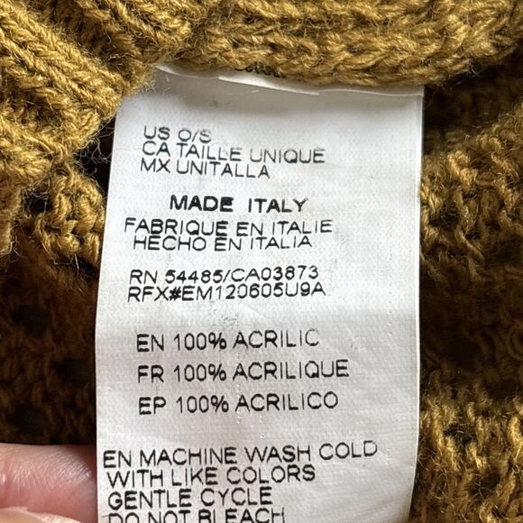 Don’t Ask Why Made In Italy Gold Crochet Boho Top Size Medium - Picture 5 of 5